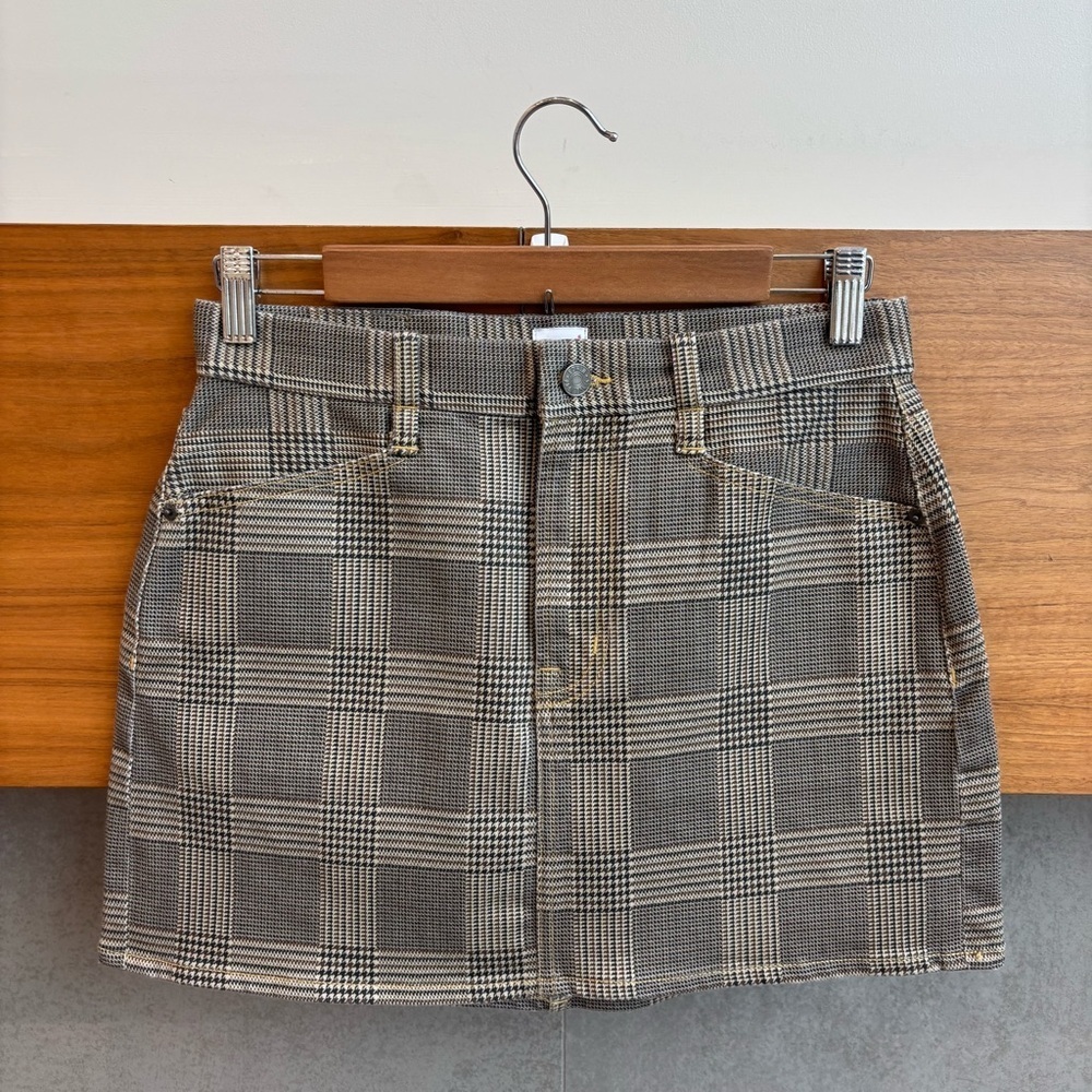 NWOT EDWIN  ANTHROPOLOGIE SAMPLE ABBEY SLATE MINI SKIRT, SIZE 26